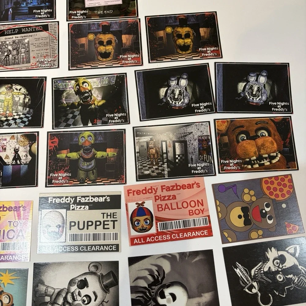 Five Nights at Freddy's 2016 Scott Cawthon Card Lot-Fazbear,Bonnie,Chica,Foxy